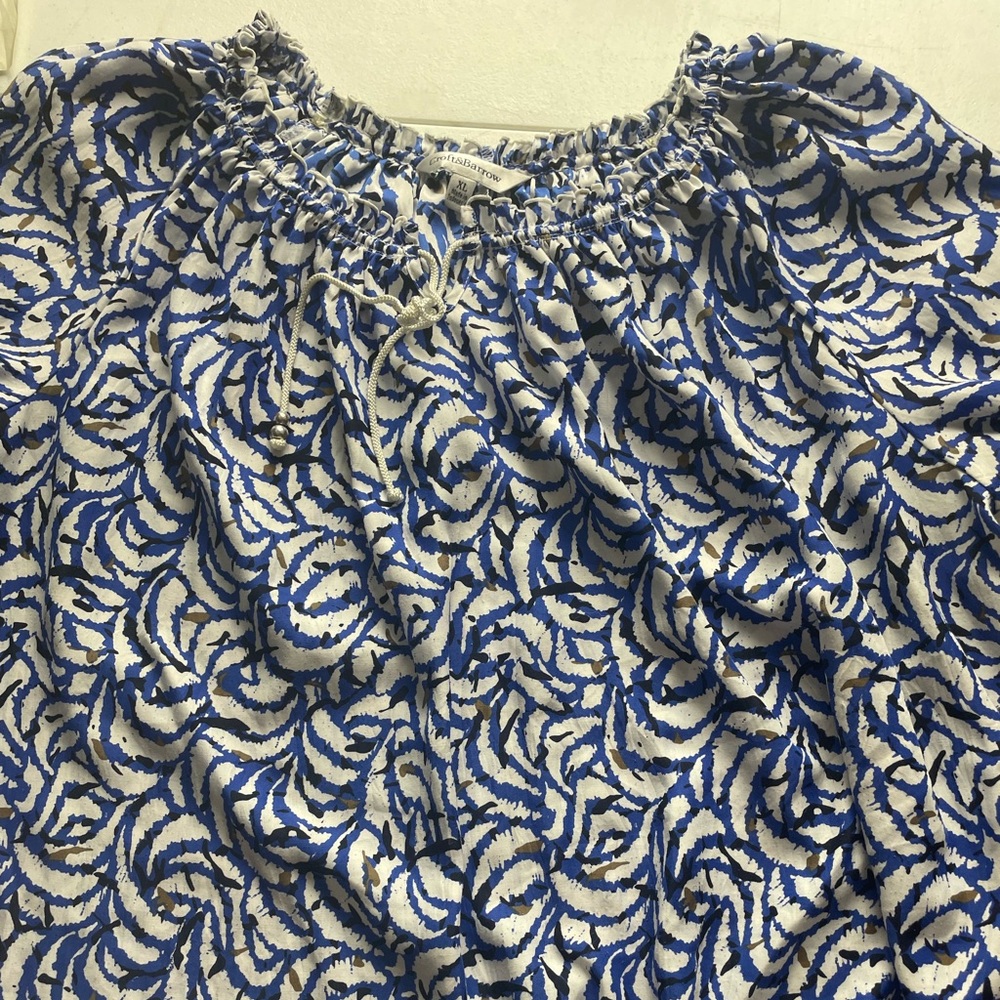 Croft & Barrow Top Blue Pattern Size XL comfy top